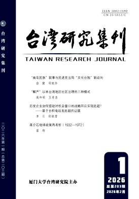 台湾研究集刊期刊封面